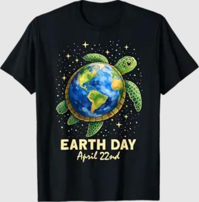 Earth Day 2026 Sea Turtle Art Save The Earth Restore Earth T-Shirt