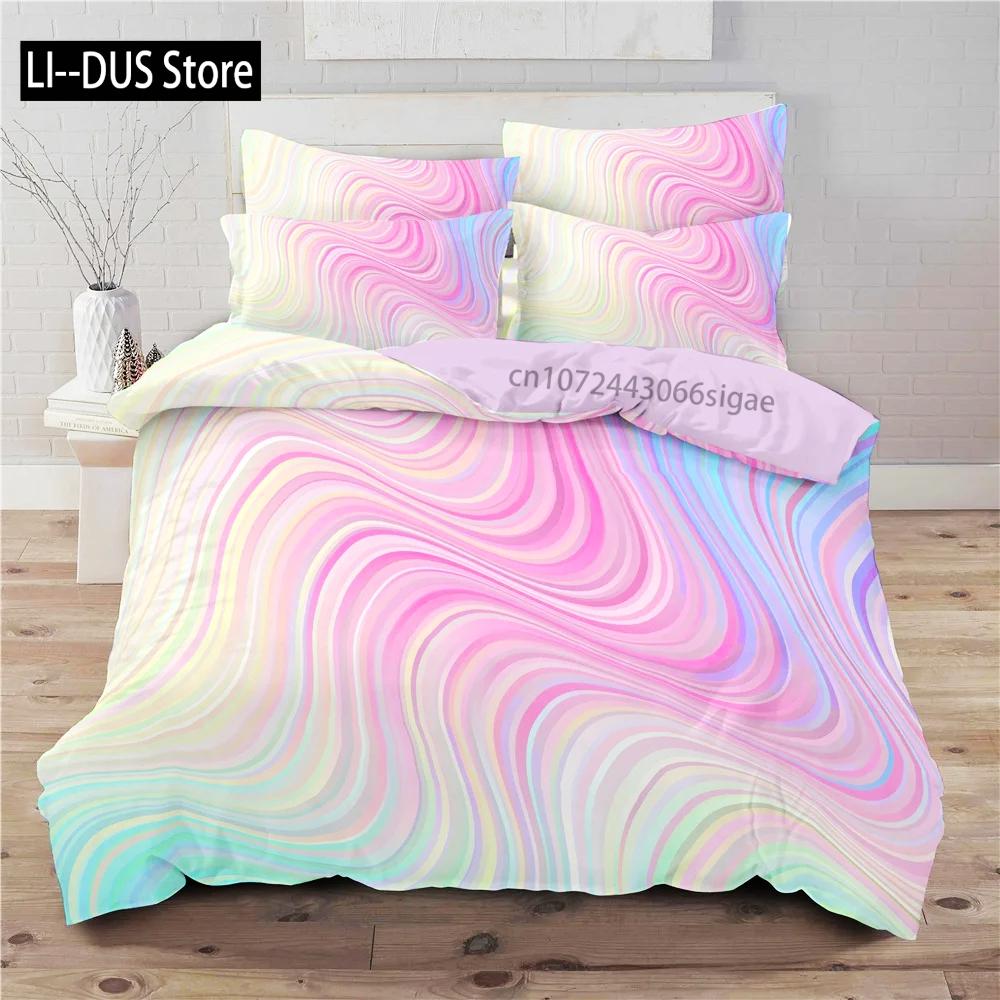 

Rainbow Gradient Bedding Set Gradient Colors Duvet Cover with Pillowcases Single Twin Full Queen King Girl Kids Quilt Cover US Twin(172*218cm)3pcs