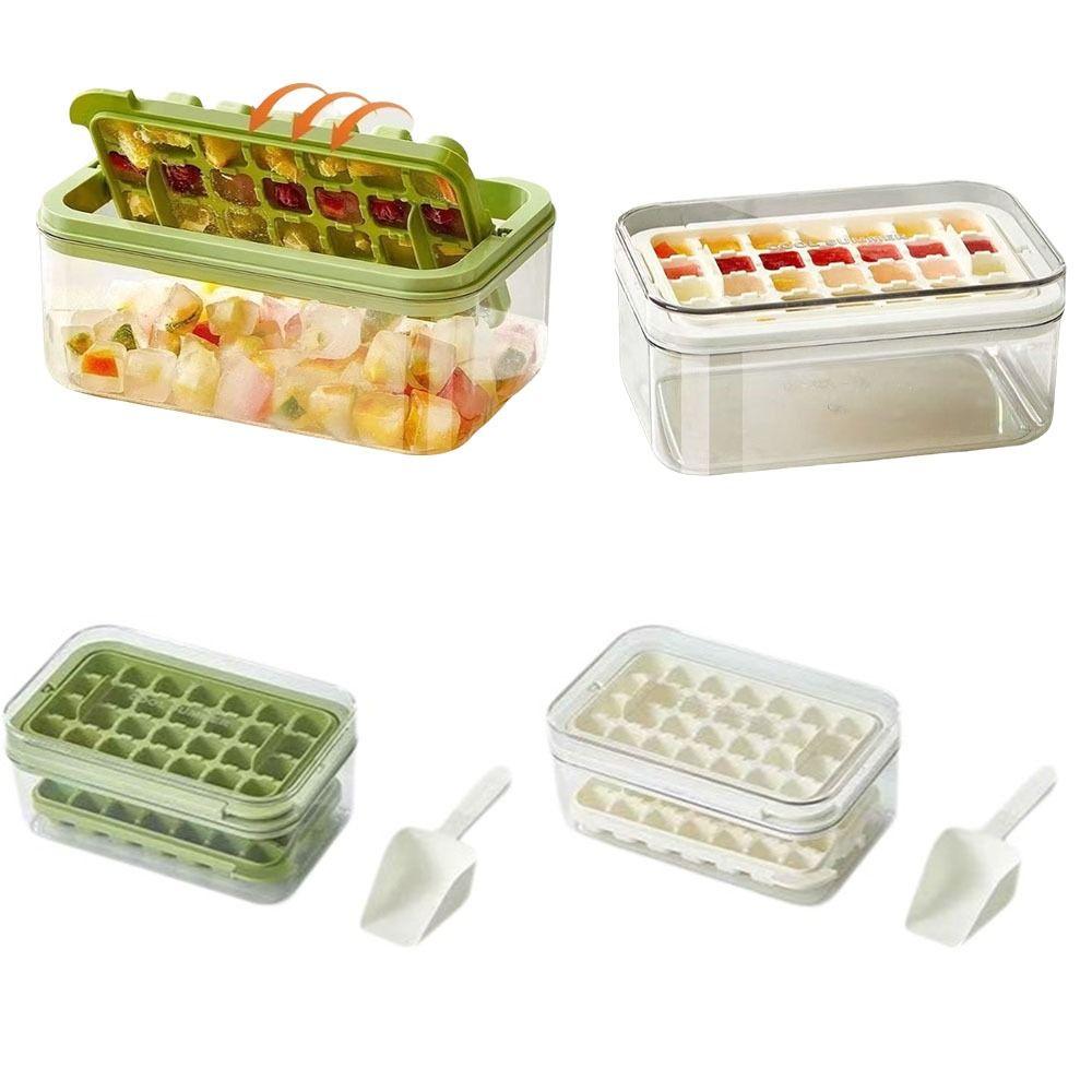 with Lid Shovel Ice Cube Mold 28/56 Grid Ice Mould Tray DIY Ice Maker Storage Box Kitchen Gadget