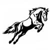 Jumping Horse Printed Self-adhesive Car Sticker Truck Body DIY Reflective Decal