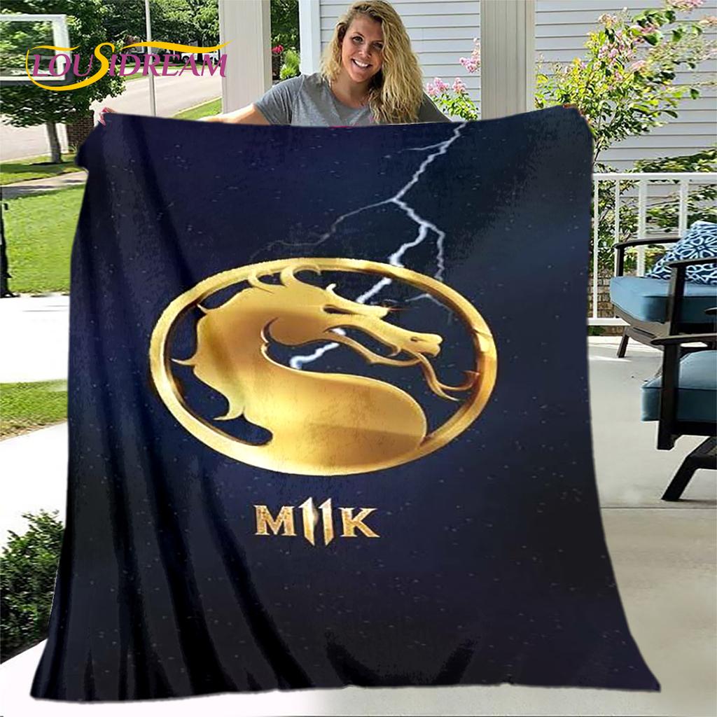 New Cartoon Mortal Kombat Blanket,Flannel Blanket Throw Blanket,Soft Warm Blanket for Living Room Bedroom Beds Sofa Decor Gift