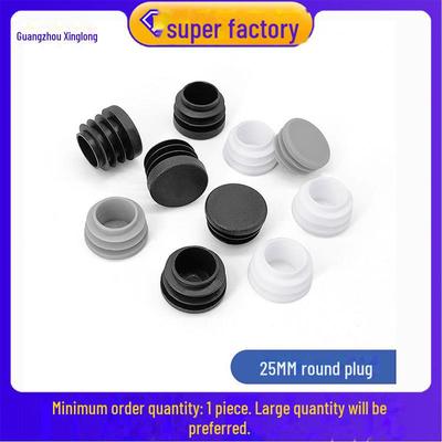 25 mm Rundrohr-Kunststoffstopfen, Stahlrohr-Fußpolster, 2,5 cm Möbelbeinabdeckung, Gummischutz für Stuhl/Tischhocker