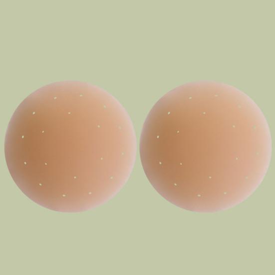 1 Pair Silicone Nipple Covers, Women's Reusable Adhesive Nipple Pasties, Round Breast Petals, Invisible Ultra Thin Sticky Bra