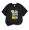 Unisex Kids 100% Cotton Crew Neck Short Sleeve T-Shirt Cute Cartoon Character Print Casual Loose Tees for Boys Girls Soft Breathable Summer Tops with