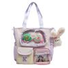 Schoolbag Fresh and Sweet High-value Dopamine Transparent Pain Bag Backpack Female Japanese High-value Junior High School Student Backpack Female