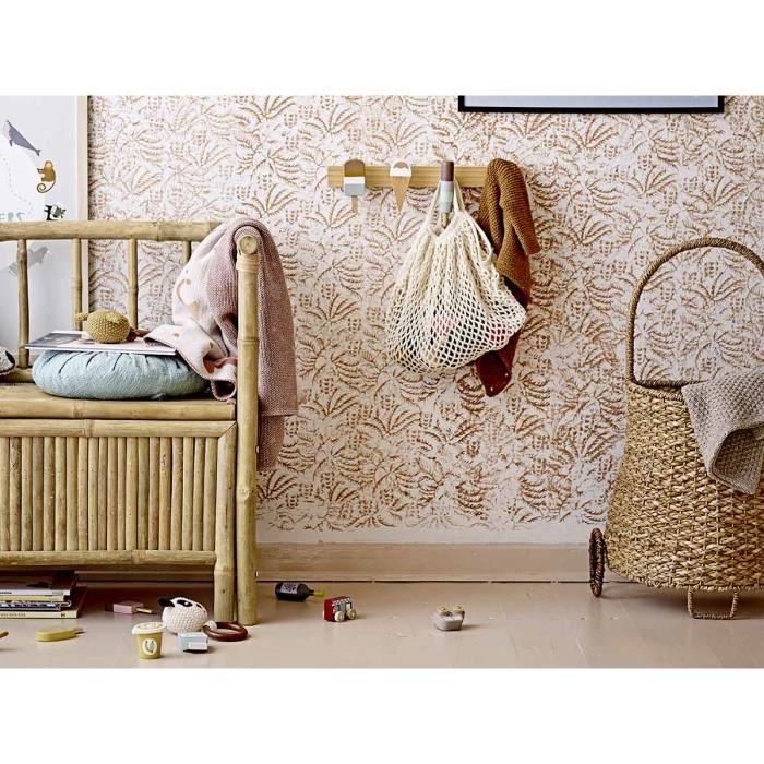 Patères - BLOOMINGVILLE - 38 x 6,5 x 13 cm - Marron - Longueur 38 cm - Hauteur 13 cm