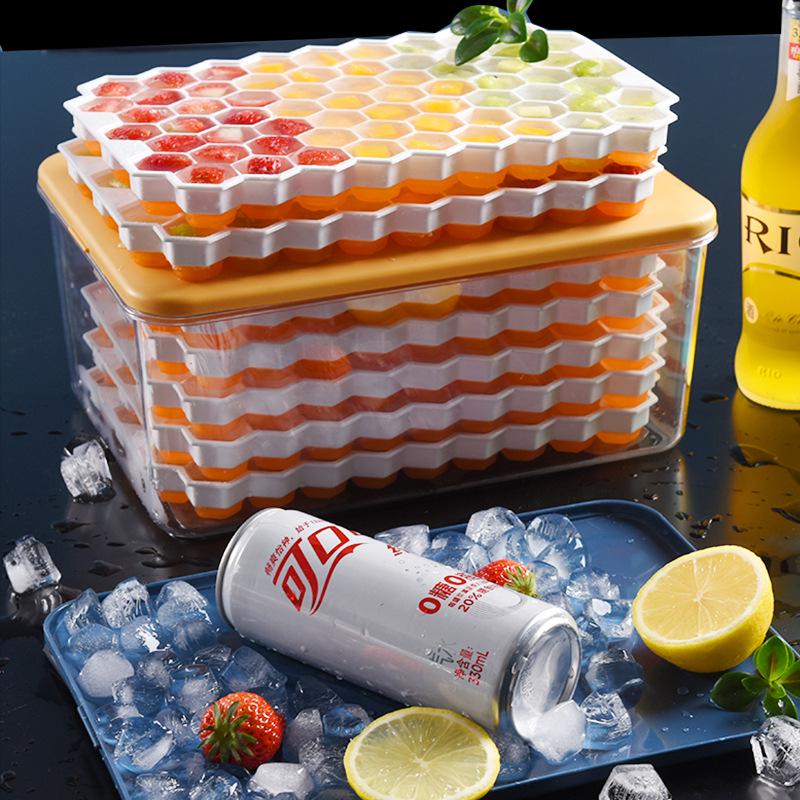 

330-Grid Honeycomb Silicone Ice Tray with Lid - Quick-Freeze, Fresh-Keeping, Large Capacity Mold