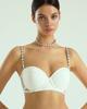 VINAJ Chain Basic Half-Cup Bikini Bra (White)