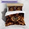 Valencia FC Printed 3PCS Bedding Set Breathable Duvet Cover with Pillowcases Decorative Bed Linen for Bedroom Home