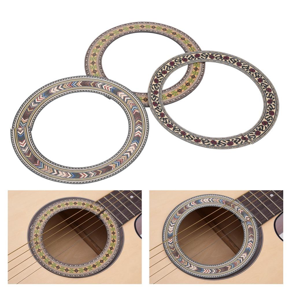 6PCS Wood Material Guitar Sound Hole Inlay Classical Guitar Inlay DIY Projects