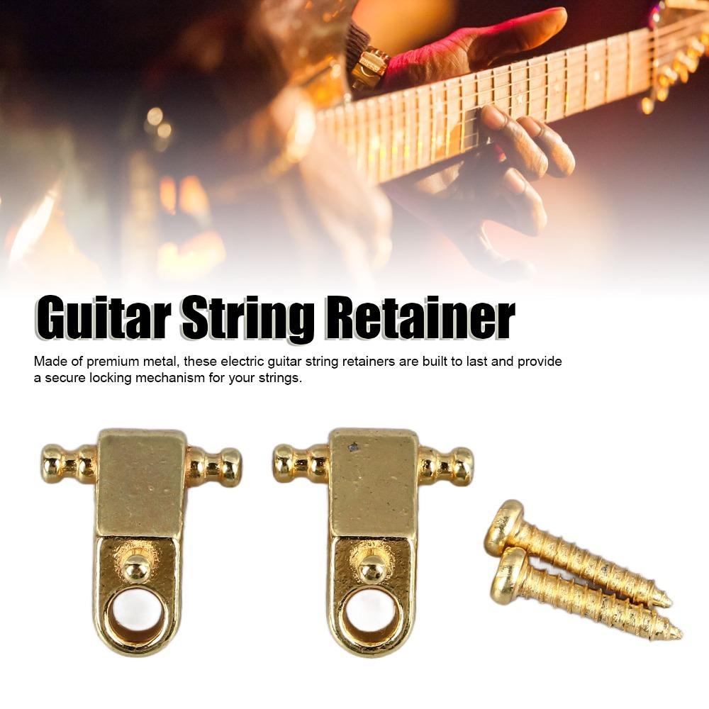 6PCS Metal Electric Guitar String Retainer Guitar String Retainer Set Electric Guitar Replacement золотой