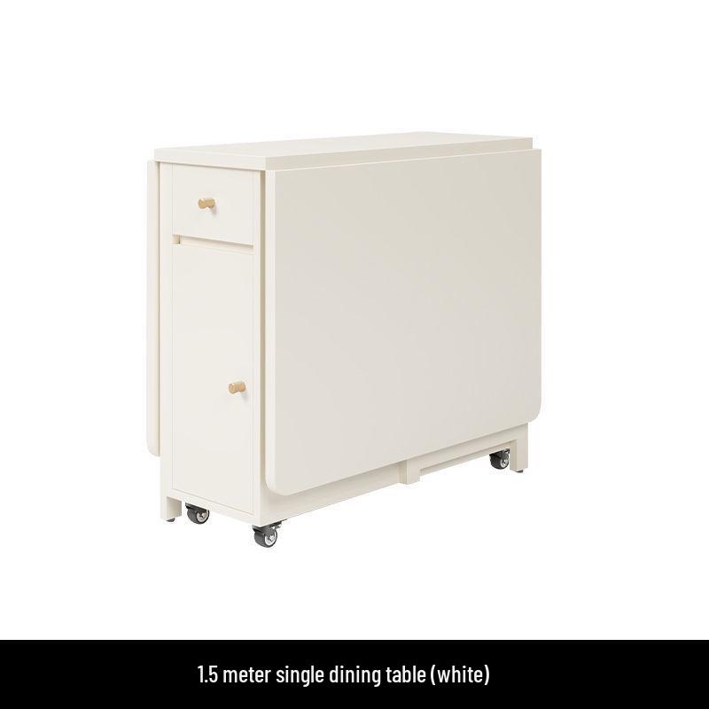 Cream Style Foldable Dining Table and Chair Set - Simple, Multi-Functional, Portable Furniture for Home