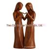 Creative Resin Wood-Look Sister Friendship Statue: Home Decoration Ornament