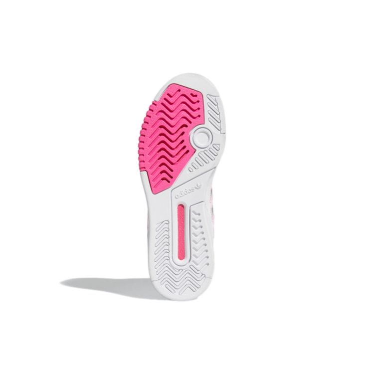 Adidas Originals Drop Step Synthetic Leather Retro Casual Non-Slip Durable High-Top Skate Shoes Women Sneakers White Pink FV4883