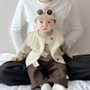 Baby Vest Jacket Autumn Baby Clothes New Han Fan Handsome Boy Foreign Style Striped Bottoming Shirt Straight Pants