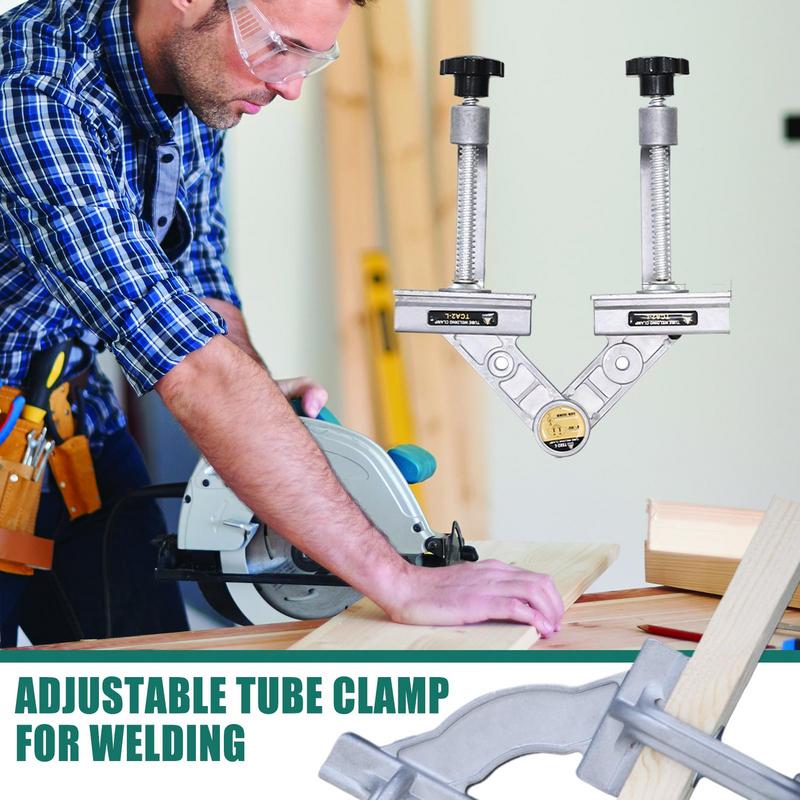 Right Angle Clamp Pipe Clamp Aluminum Adjustable Hand Tools for Woodworking Pipe Alignment Artifact for Welding Framing Cabinet China Mainland