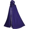 Hooded Moon Print Unisex Cloak Medieval Extra Long Lace Up Halloween Cape Cosplay Costume