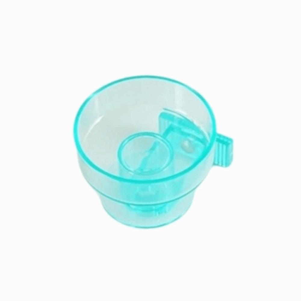 

Hanging Bird Food Bowl Dual-Purpose Parrot Water Bowl Bird Cage Bath Foraging Bathing зелений