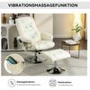Gray Linen Manual Reclining Massage Office Chair Adjustable Home Furniture for Living Room