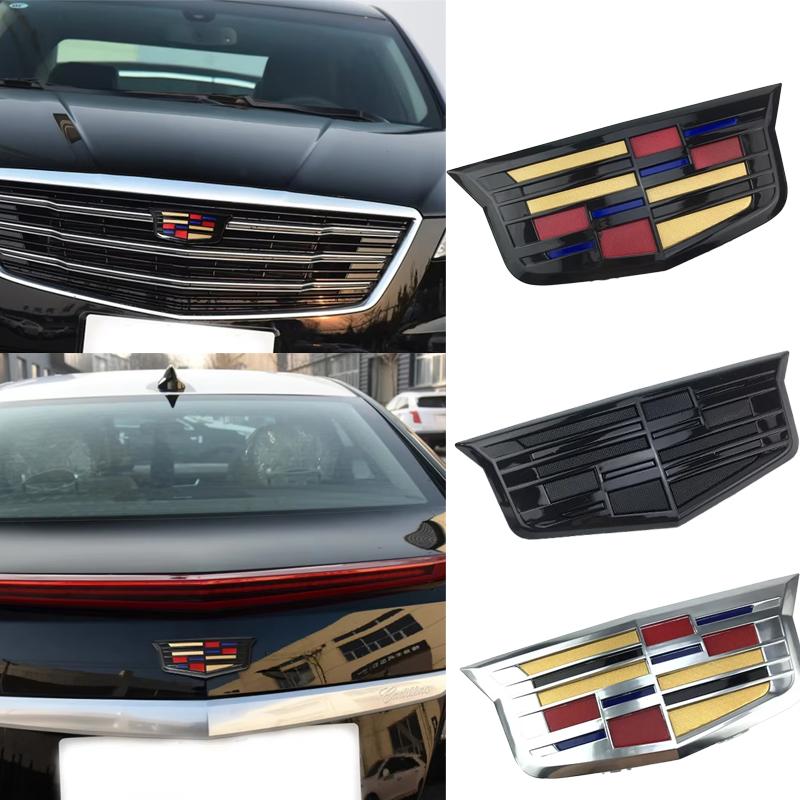 AABHT1 Griglia Anteriore in ABS Emblema Portellone Adesivo per Cadillac XTS XT5 XT6 ATSL SRX CT4 CT5 CT6 Escalade Decorazione Esterna Auto