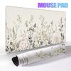 Bohemian-Style Floral Plants Mouse Pad Plant Aesthetics XXL Gamer Laptop Keyboard Desk Mat PC Extended Pad HD Office Accessories