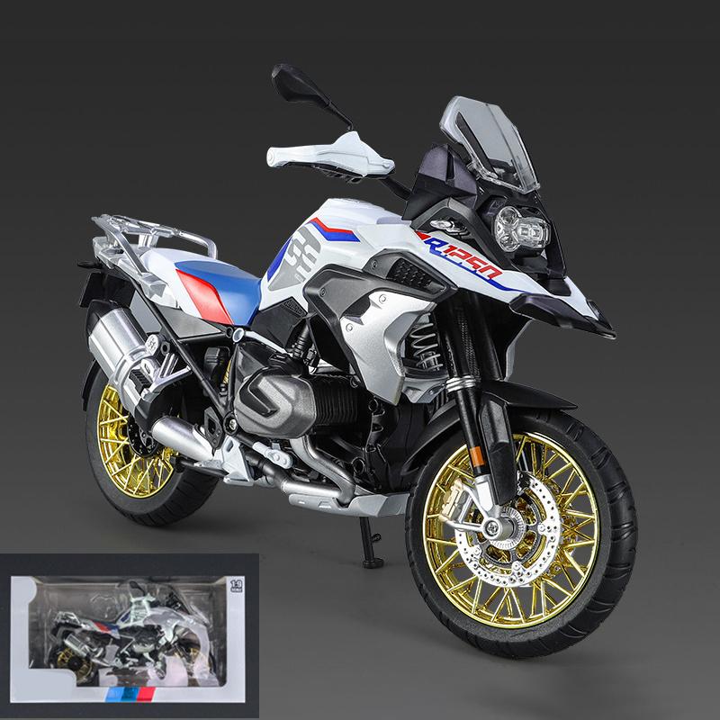 1/9 R1250 GS ADV Legierung Rennmotorrad Diecasts Straßen-Sportmotorrad Modell Simulation Mit Lichtsammlung Kinderspielzeug Geschenk