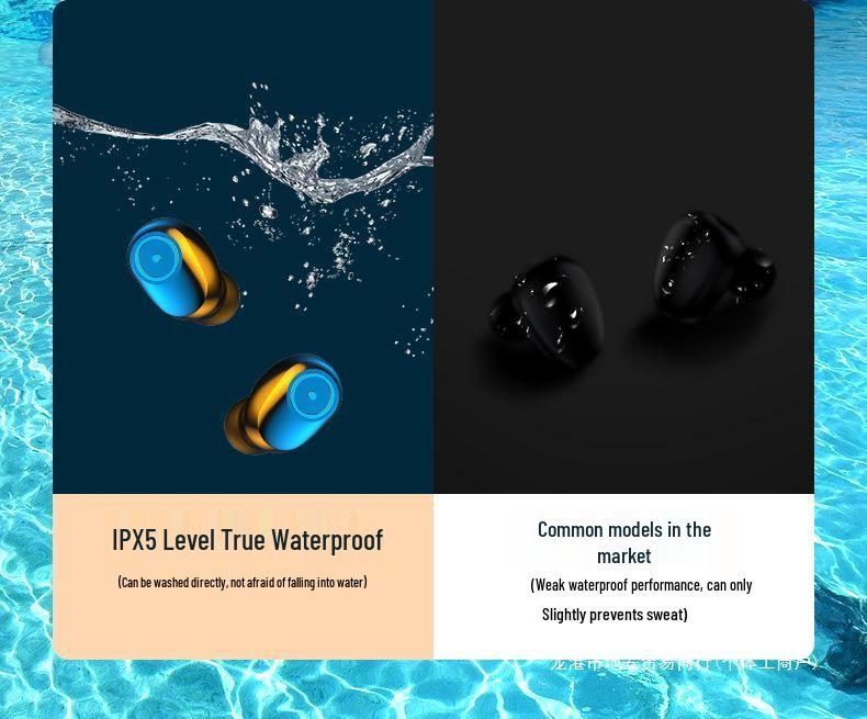 Bluetooth 5.4 Wireless Dual Mini In-Ear Earbuds for Huawei, OPPO, Apple, Vivo - Over-Ear Sports Headphones