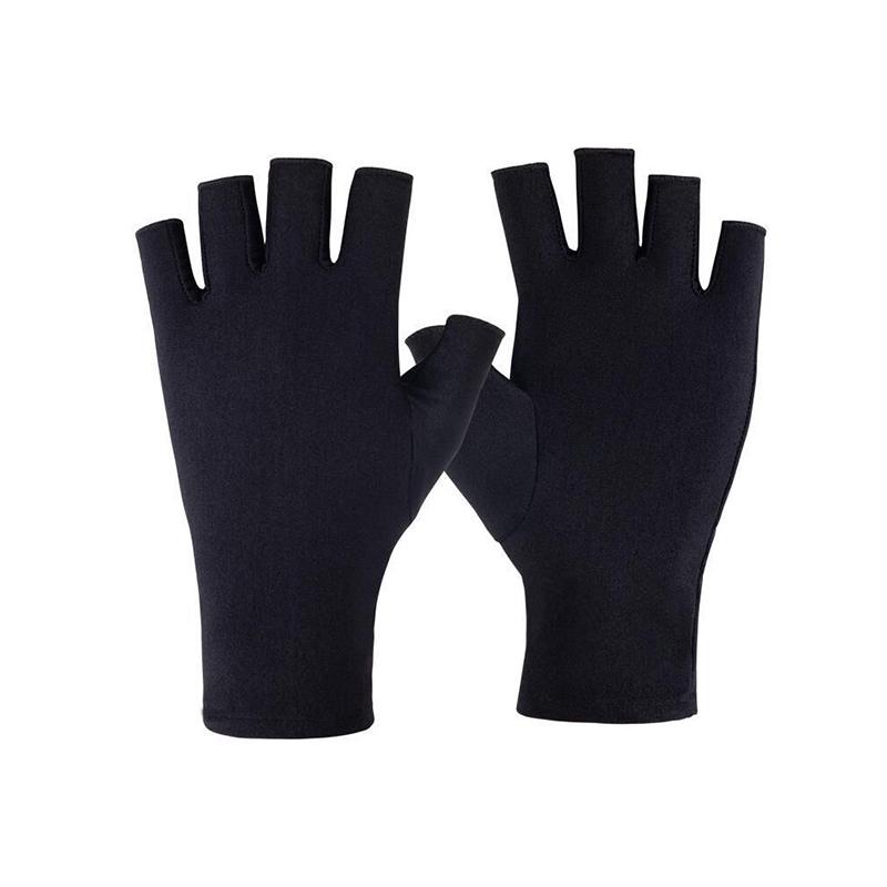 1 Pair Soft And Light Fingerless Anti Uv Radiation Protection Gloves Onesize