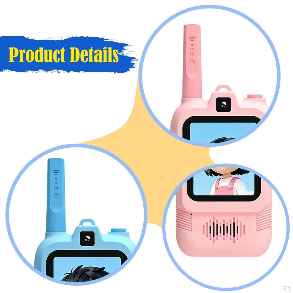 2x Cartoon Intercom Gift Indoor Outdoor Toy for Year Boys Girls Birthday
