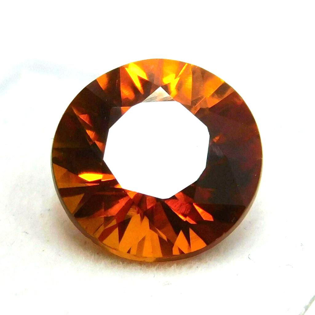 Orange Sapphire 8.00 Ct Precious NATURAL Round  Shape CERTIFIED Loose Gemstone Aq-706033