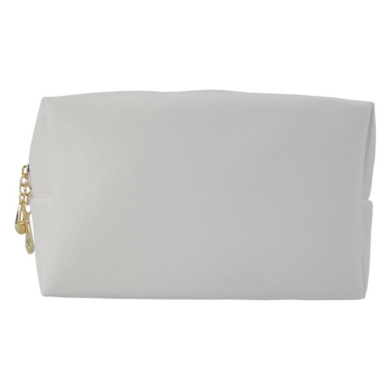 Cosmetic Bag Women Popular Product Pu Hand-Held Portable Square Waterproof Zipper Cute Travel Makeup Skincare Bag
