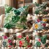 Tropical Leaves Series Cushion Cover Multi-Scene Pillow Cover for Home & Car - Reversible, Soft & Durable for Daily Use