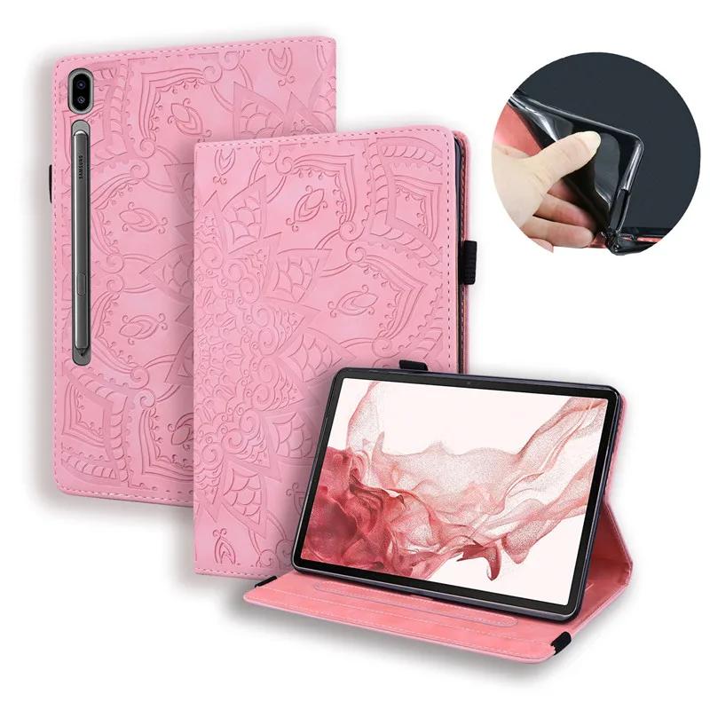 For Samsung Tab S9 FE Case 10.9" Luxury PU Leather Wallet Flip Cover for Funda Galaxy Tab S9 FE Tab S9 Case Cover Coque