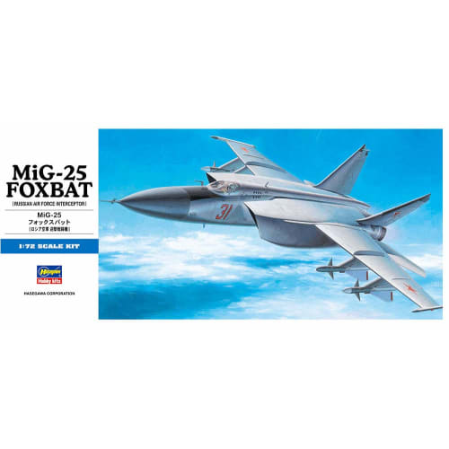 Hasegawa 1/72 Soviet Air Force Mig 25 Foxbat Plastic Model D4