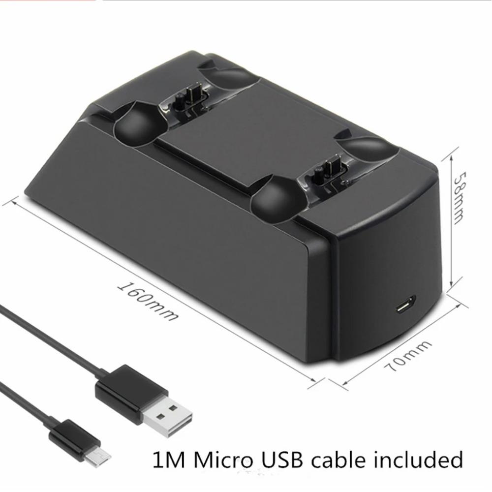 PS4 Controller Fast Charging Dock Station Dual Charger Stand with Status Indicator for Play Station 4/PS4 Slim/PS4 Pro