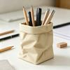 Cute Paper Bag Style Pen Holder 3D Printed Pencil Cup Desk Stationery Makeup Brushes Organizer for Workspace Office School Supplies