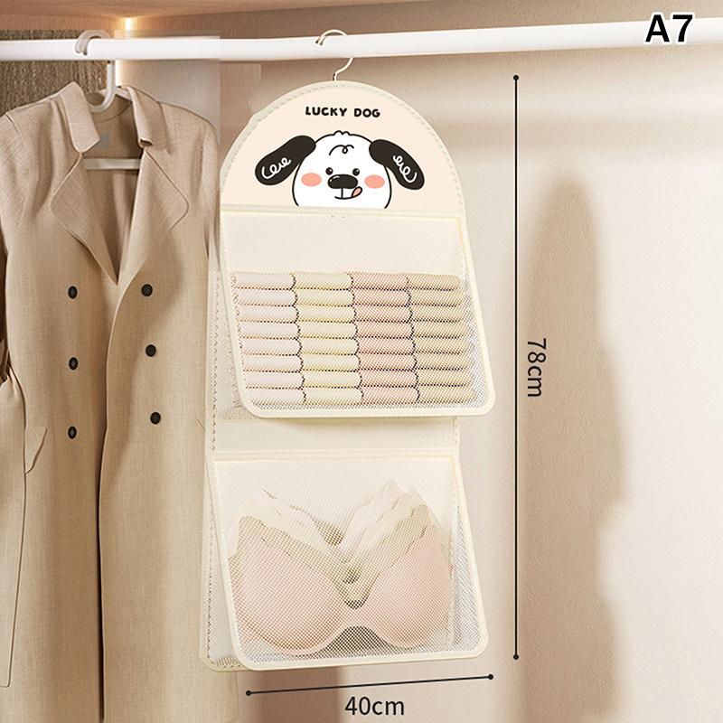 Mesh Storage Bag 1/2/3 Layer save Space Underwear Socks Organizer Breathable Wardrobe Closet with Clothes Hanger forOrganization