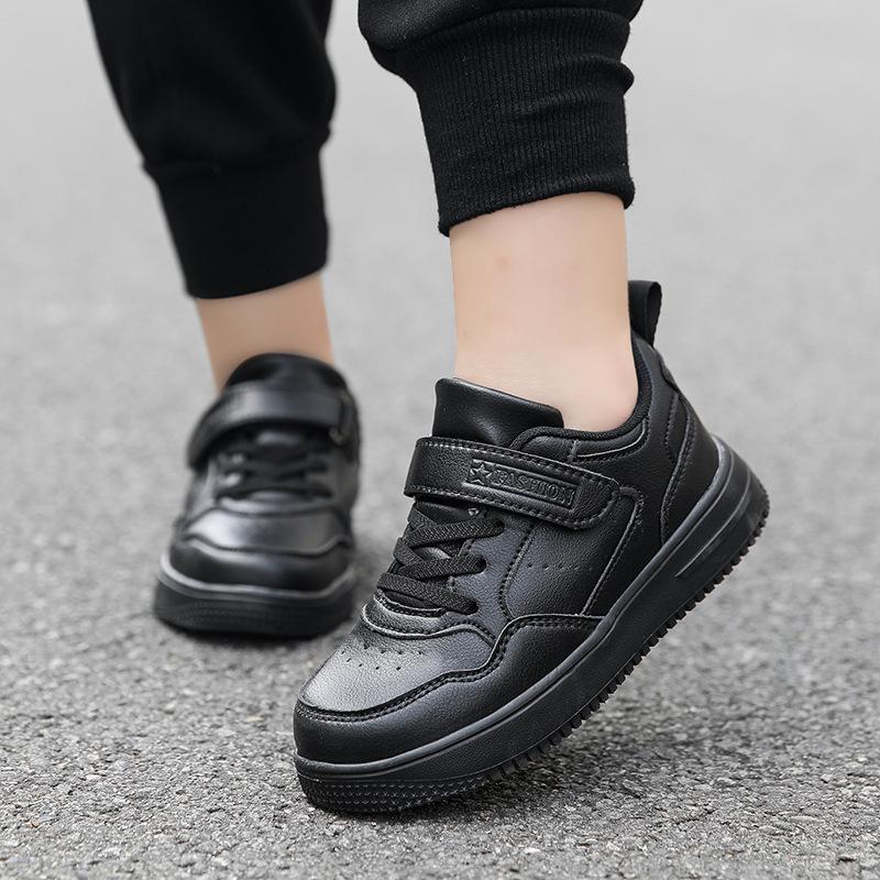790 primary school students board shoes girls white shoes children's sports shoes boys school white shoes leather surface lightweight