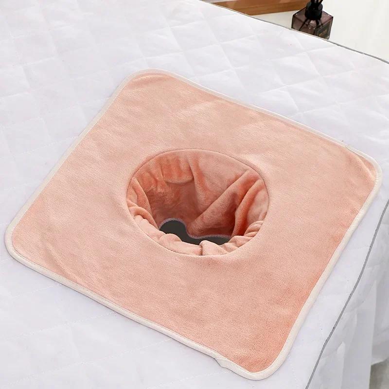 1 Stück verdickte Schönheits-SPA-Massageliege Planking Gesichtstuch mit Loch Bett-Bandana 35x35cm