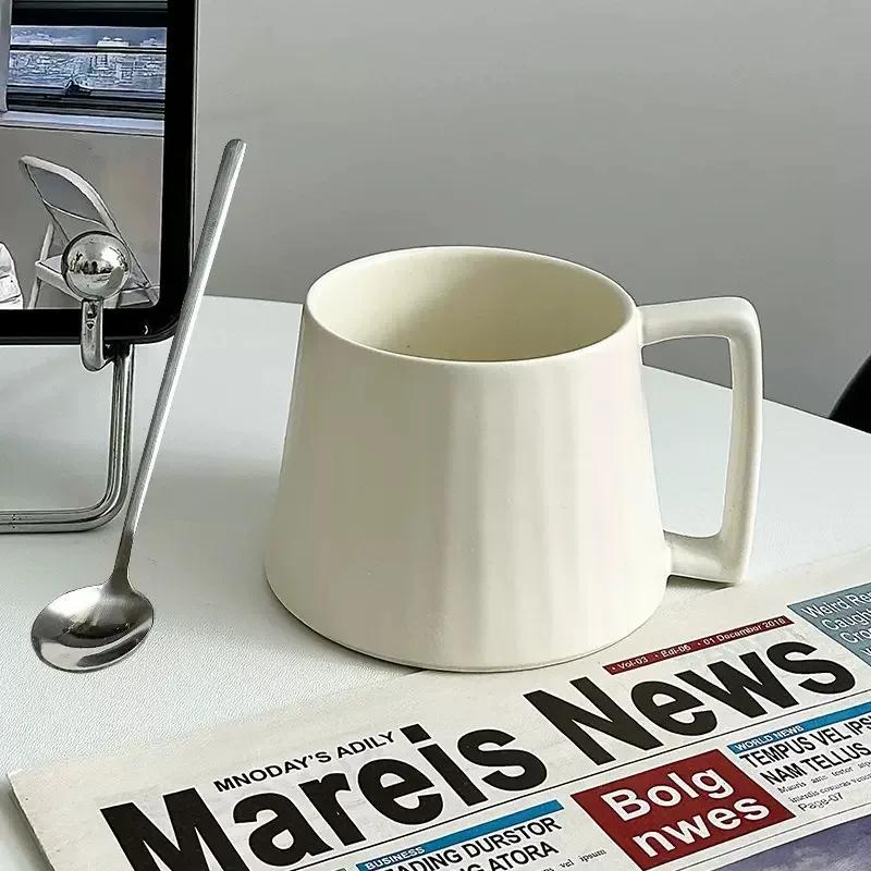 

400 мл ретро кофейные чашки набор креативные керамические чашки ручной работы с ложкой кружка для молока и воды кружки для завтрака домашняя посуда для напитков домашний офис 400ml