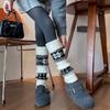 Autumn and Winter Socks for Women, Thick and Warm Wool Pile Socks, Retro Calf Socks