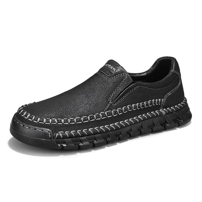 Fashion Fashion Mens Loafer Soft Shoes Split Leather Slip-On Classic Sneakers Male Casual Brand Spring Flat Design Loafers Driving Shoes