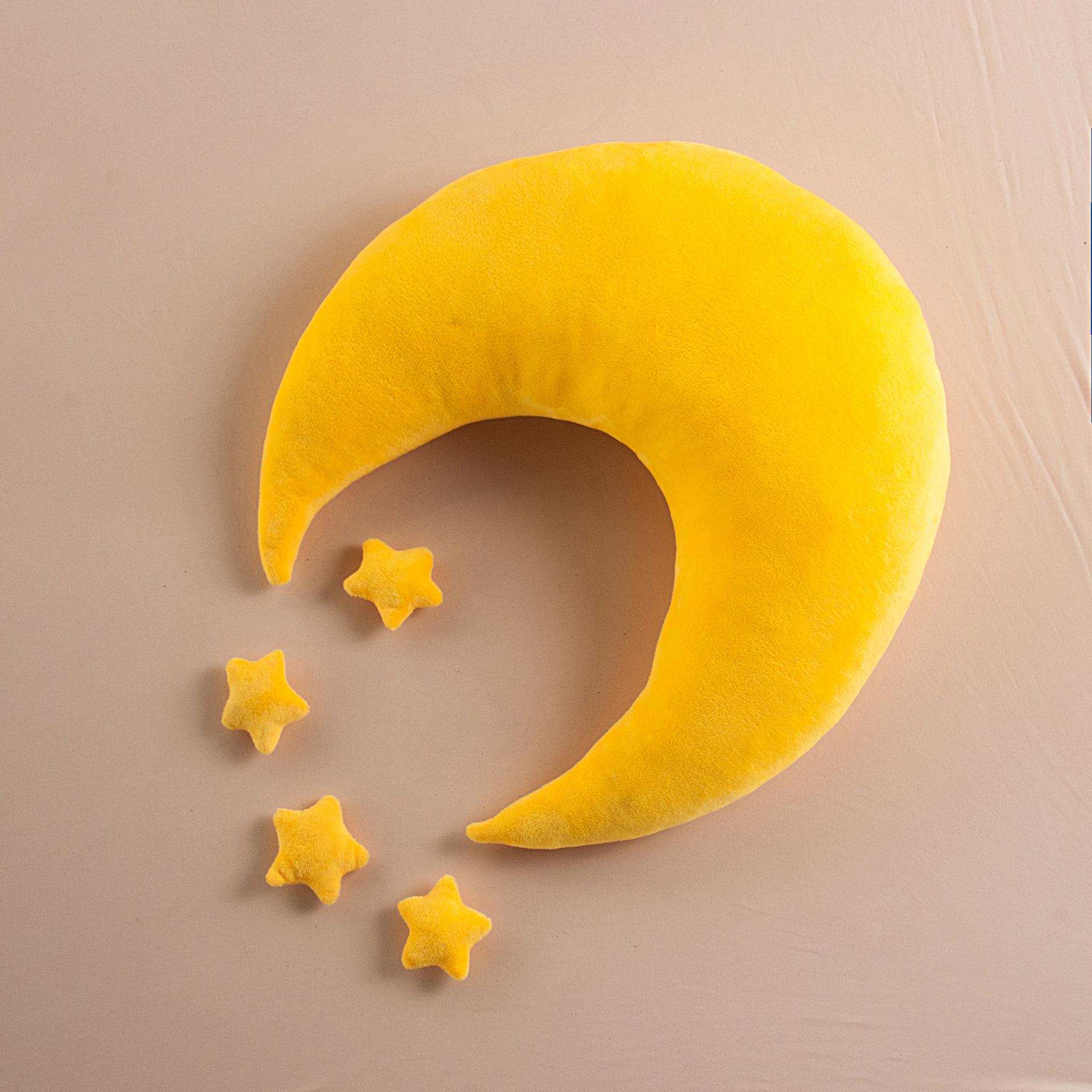 Newborn Moon Photo Styling Pillow: Baby Photography Prop 5-piece set жёлтый