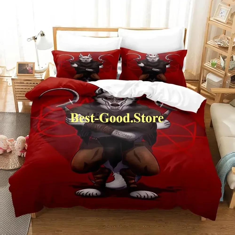 Wolf PUSS IN BOOTS Bedding Set Printed Bed Set With Pillowcase Bed Duvet Cover Soft Single Double Queen Super King Size