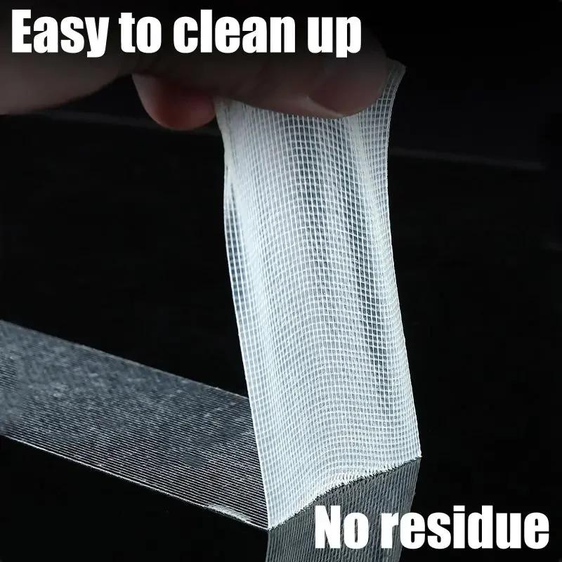 Super Carpet Adhesive Double Sided Cloth Base Tape Traceless With Strong Fixation High Viscosity For Waterproof Translucent Mesh