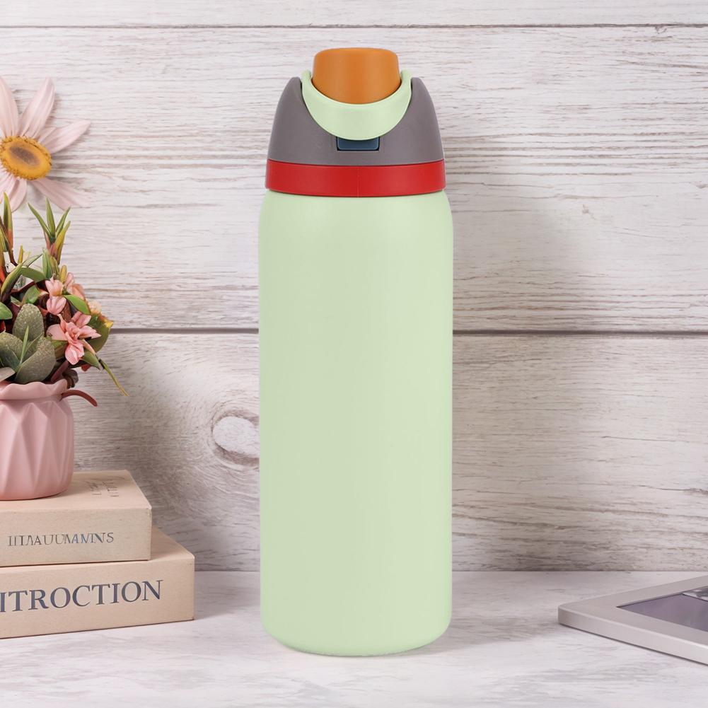 24/32oz Straw Double-Layer Insulated Cup 304 Stainless Steel Sports Water Bottle Travel Vacuum Flask for Outdoor Camping Sports