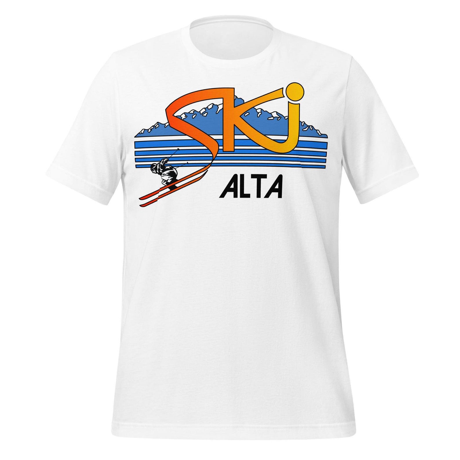 Alta Utah Ski T-Shirt - Retro Vintage Style Cotton Tee 4XL