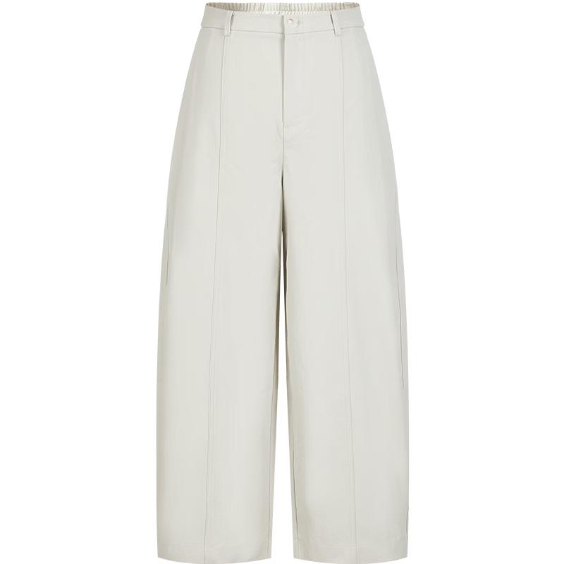 JUZUI Women s Relaxed Wide-Leg Cropped Pants L
