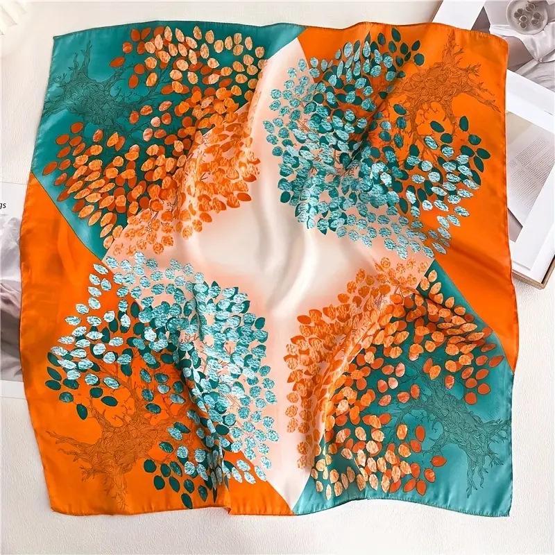 High-End Retro Korean-Style Silk Square Scarf: Versatile Fashion Accessory for Women