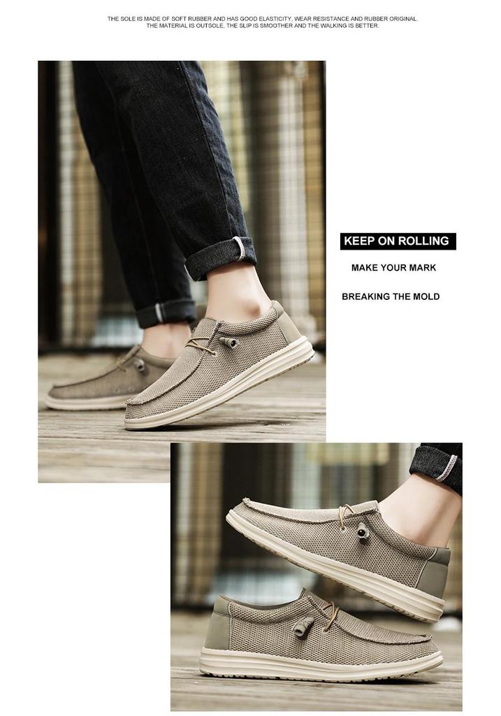 Chaussures en toile légères pour hommes - Grande taille, coupe large - Extra larges, fond plat, confort pour pieds larges.